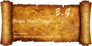 Buga Gyöngyi névjegykártya