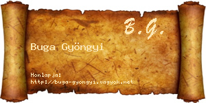 Buga Gyöngyi névjegykártya